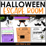 Halloween Escape Room [Print & GO! | Literacy | ELA | Reading]