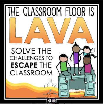 Preview of End of the Year Escape Room - The Classroom Floor is Lava Breakout Game Activity