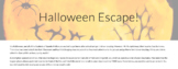 Halloween Escape Room/Breakout for Distance Learning OR in
