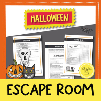 Preview of Halloween Escape Room for the German classroom