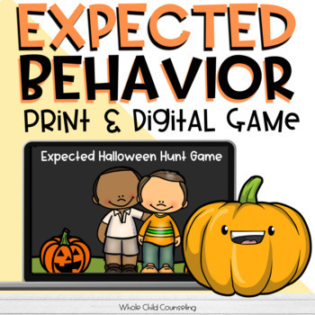 Preview of Halloween Expected and Unexpected Behavior Choices Print and Digital Game