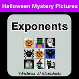 Halloween Math: Exponents - Color-By-Number Math Mystery Pictures
