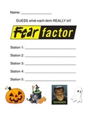 Halloween FEAR FACTOR Game "Guess Sheet"