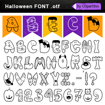 Preview of Halloween Font Commercial use
