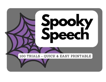 Preview of Halloween FREEBIE! 100 Speech Trials