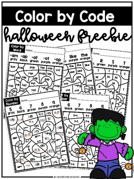 Preview of Halloween FREEBIE | Color by Code