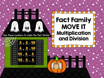 Preview of Halloween Fact Family MOVE IT! Multiplication and Division Facts
