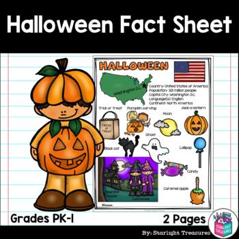 Preview of Halloween Fact Sheet for Early Readers - FREEBIE