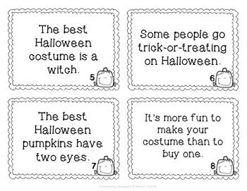 Halloween Fact and Opinion Scoot by Lifelong Learning | TPT