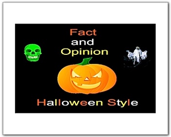 Preview of Halloween  Fact and Opinion Smartboard Language Arts Lesson