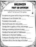 Halloween Fact or Opinion
