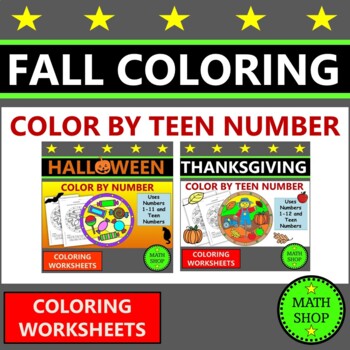 Color by Number Fall Coloring Pages