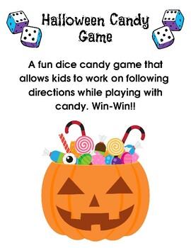 Preview of Halloween Fall Candy Dice Game FREEBIE