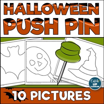 Preview of Halloween Fall October Push Pin Art Pokey Pictures Activities