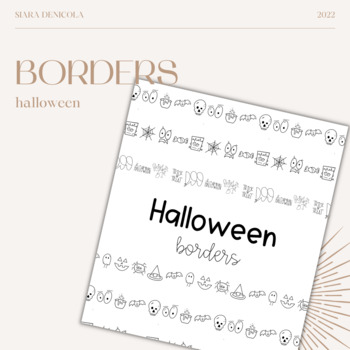 Preview of Halloween Fall Page Borders | First Day of School | All About Me |