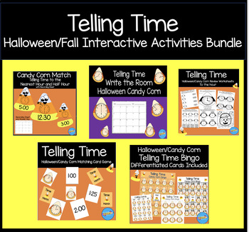 Preview of Halloween/Fall Telling Time Interactive Activities