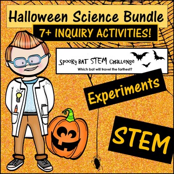 Preview of Halloween or Fall Science STEM and Experiment Inquiry Bundle with 7+ activities!