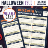 Halloween Family Feud | Printable and Fillable Version Included