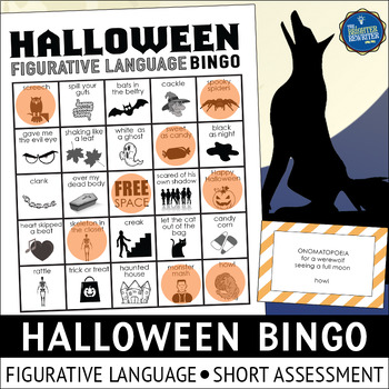 Preview of Halloween Figurative Language Bingo Game