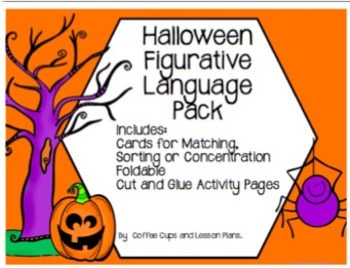 Preview of Halloween Figurative Language Interactive Pack