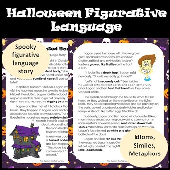 Halloween Figurative Language Packet by The Speech Spot Creations