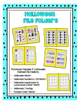 Preview of Halloween File Folders