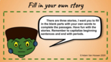 Halloween: Fill in your own Halloween story. (Google Slide)
