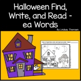 Halloween Find, Write, and Read -EA Words Worksheet
