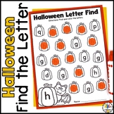 Halloween Find the Letter Worksheets 
