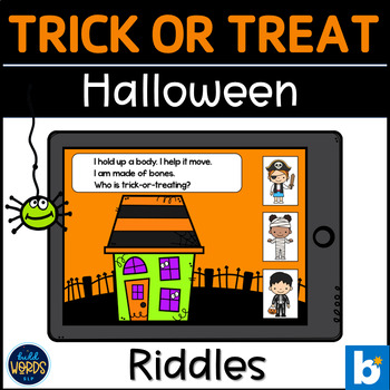 Halloween Find the Trick or Treater Riddles Speech Therapy BOOM ™ Cards