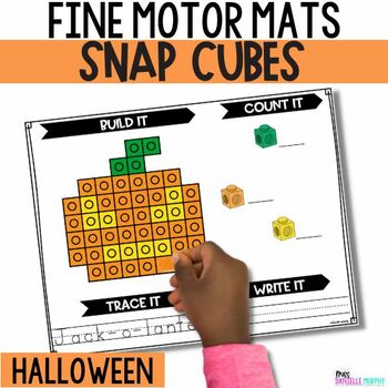 Preview of Halloween Fine Motor Activities and Skills, Snap Cubes, Halloween Early Finisher