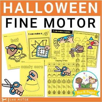 Preview of Halloween Fine Motor Activities for Preschool / Pre-K