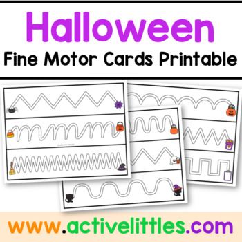 Preview of Halloween Fine Motor Cards Printable Toddler Preschool