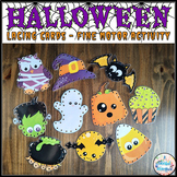 Halloween Fine Motor Lacing Cards October Centers and Stat