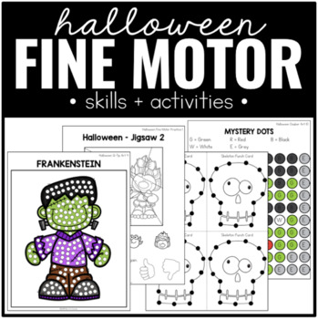 Preview of Halloween Fine Motor Practice Skills and Activities