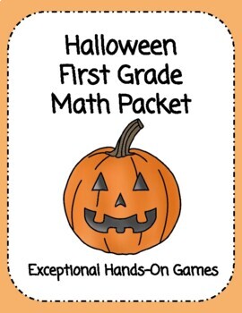 Preview of Halloween First Grade Math Packet