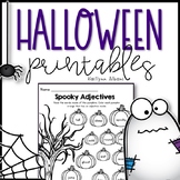 Halloween First Grade Printables - Math and Literacy