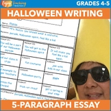 Halloween Five-Paragraph Persuasive Essay - Argumentative Writing 4th, 5th Grade