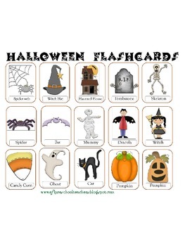 Halloween Flashcards by EFL Preschool and Elementary Teachers | TpT