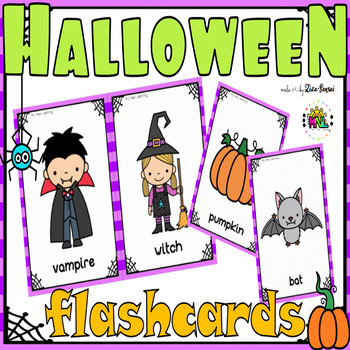 Preview of Halloween Picture Cards Flashcards Cards Posters COLOR ONLY 80 Flashcards