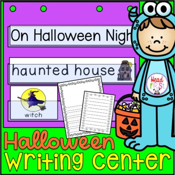 Halloween Vocabulary Words Picture Cards for Writing Center Write the ...