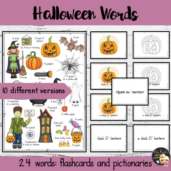 Preview of Halloween Activities ESL Flashcards and Pictionary