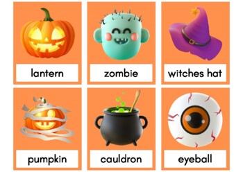 Preview of Halloween Flashcards in Portuguese/English