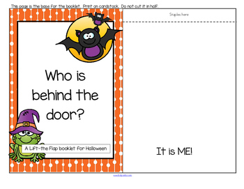 Preview of Halloween Interactive Reader, Word Wall, Puppets