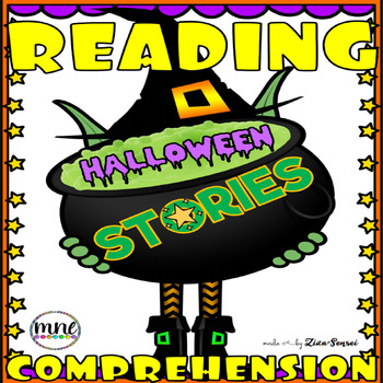 Preview of Halloween Fluency Reading Comprehension Questions Short Passages Pack