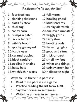Halloween Fluency Story Starters and Game by Growing Smart Readers