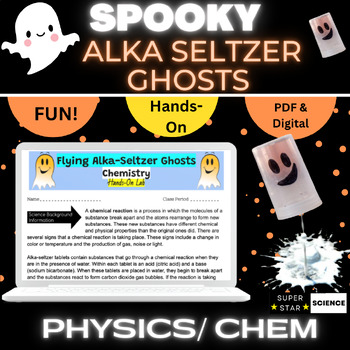 Preview of Halloween Flying Antacid Tabs Ghost Lab FUN Hands On STEM Activity