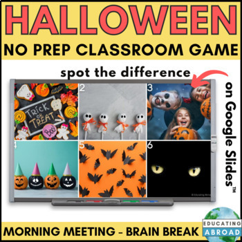 Preview of Halloween Focus and Attention Activity | Trick or Treat Spot the Difference Game