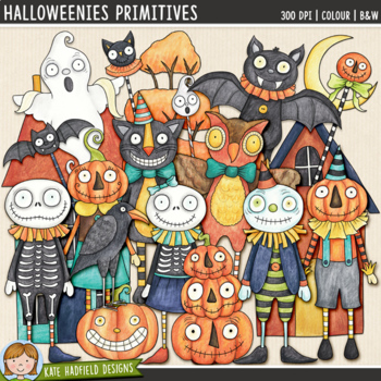 primitive halloween clip art