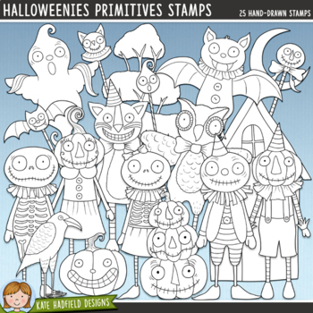 primitive halloween clip art